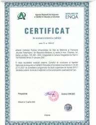 Certificat de acreditare a programului de studii superioare de licență Sănătate publică, 12 aprilie 2022 (valabil pe o perioadă de 5 ani)